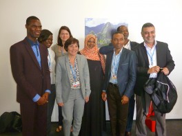 Photo avec la Ministre française au développement et à la Francophonie